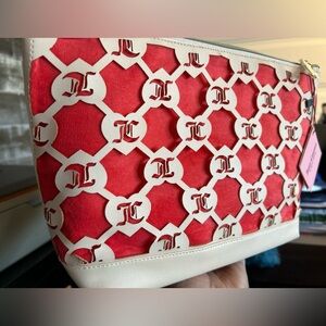 Juicy couture Red and Cream Designer toiletry bag